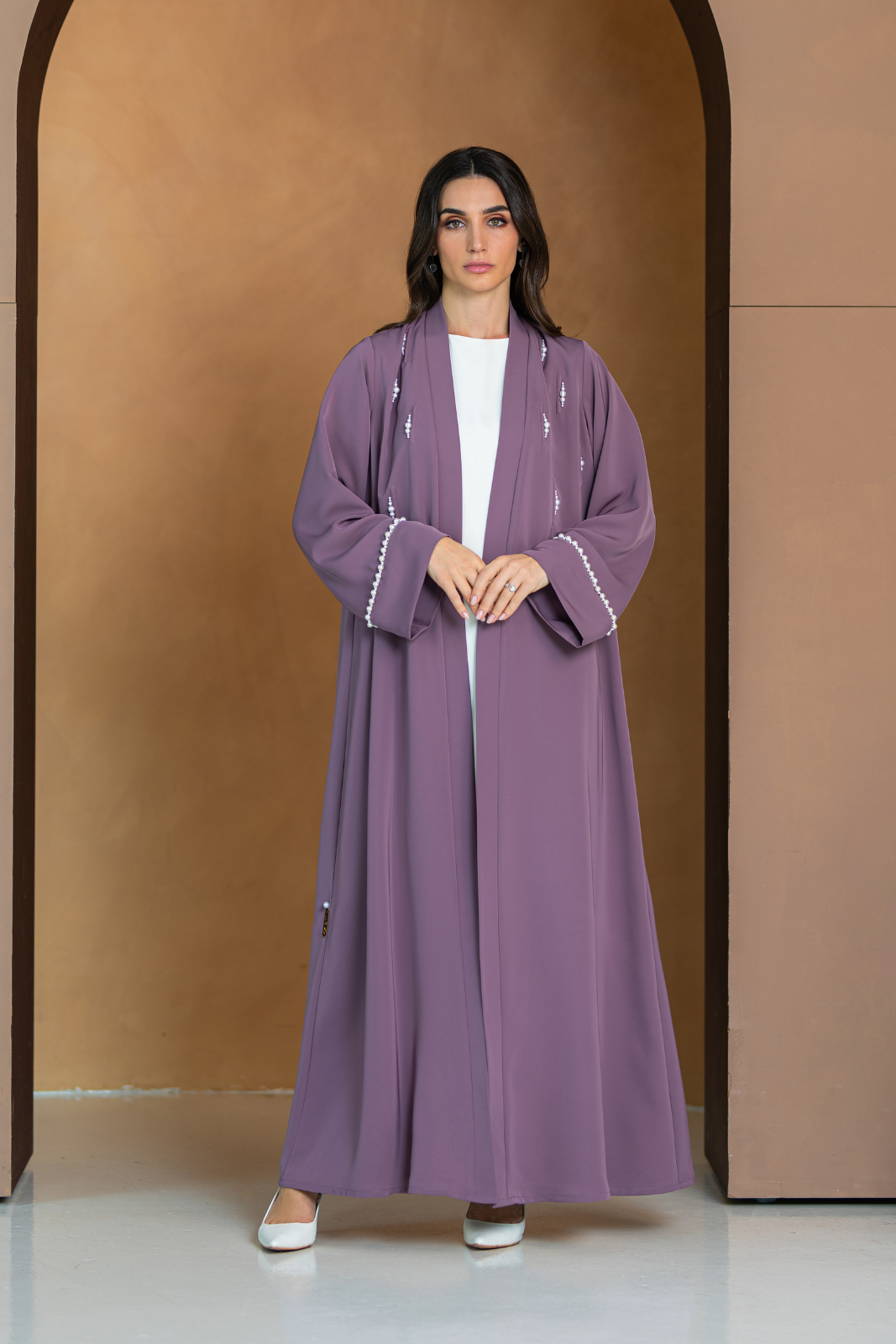Pearls details Abaya