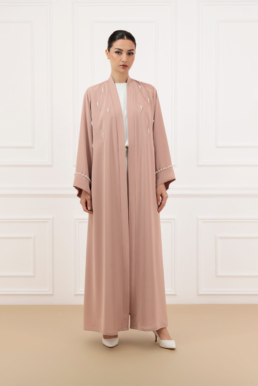 Pearls details Abaya