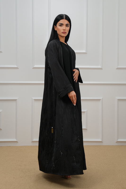 Embroidered Jacquard abaya