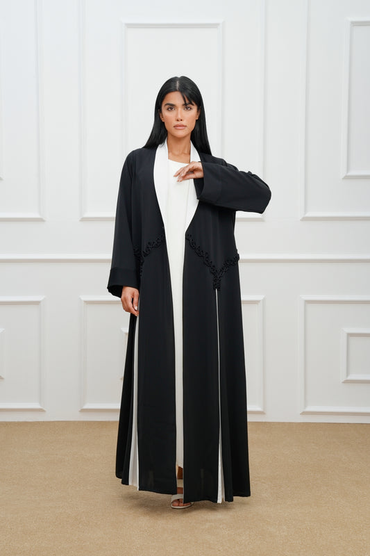 Two-Tone Embossed Abaya