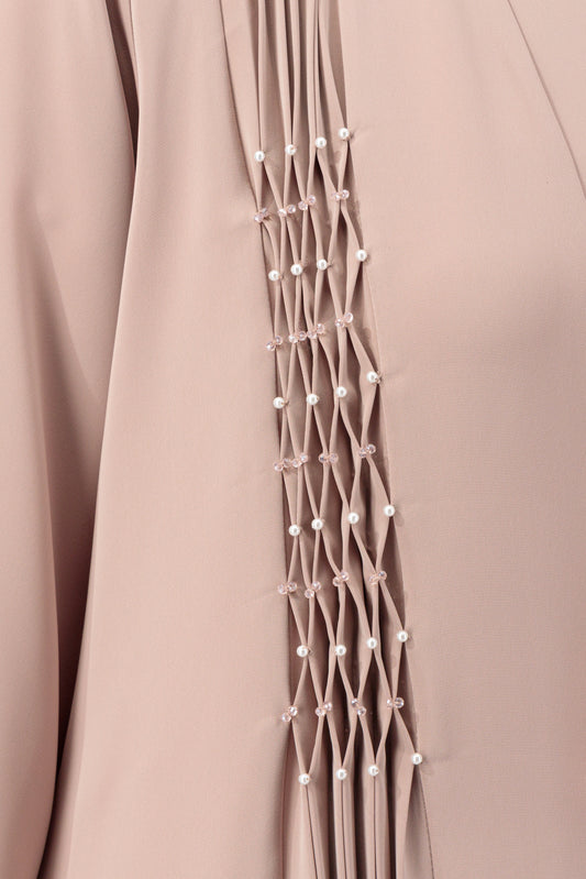 Smocking pleated Abaya