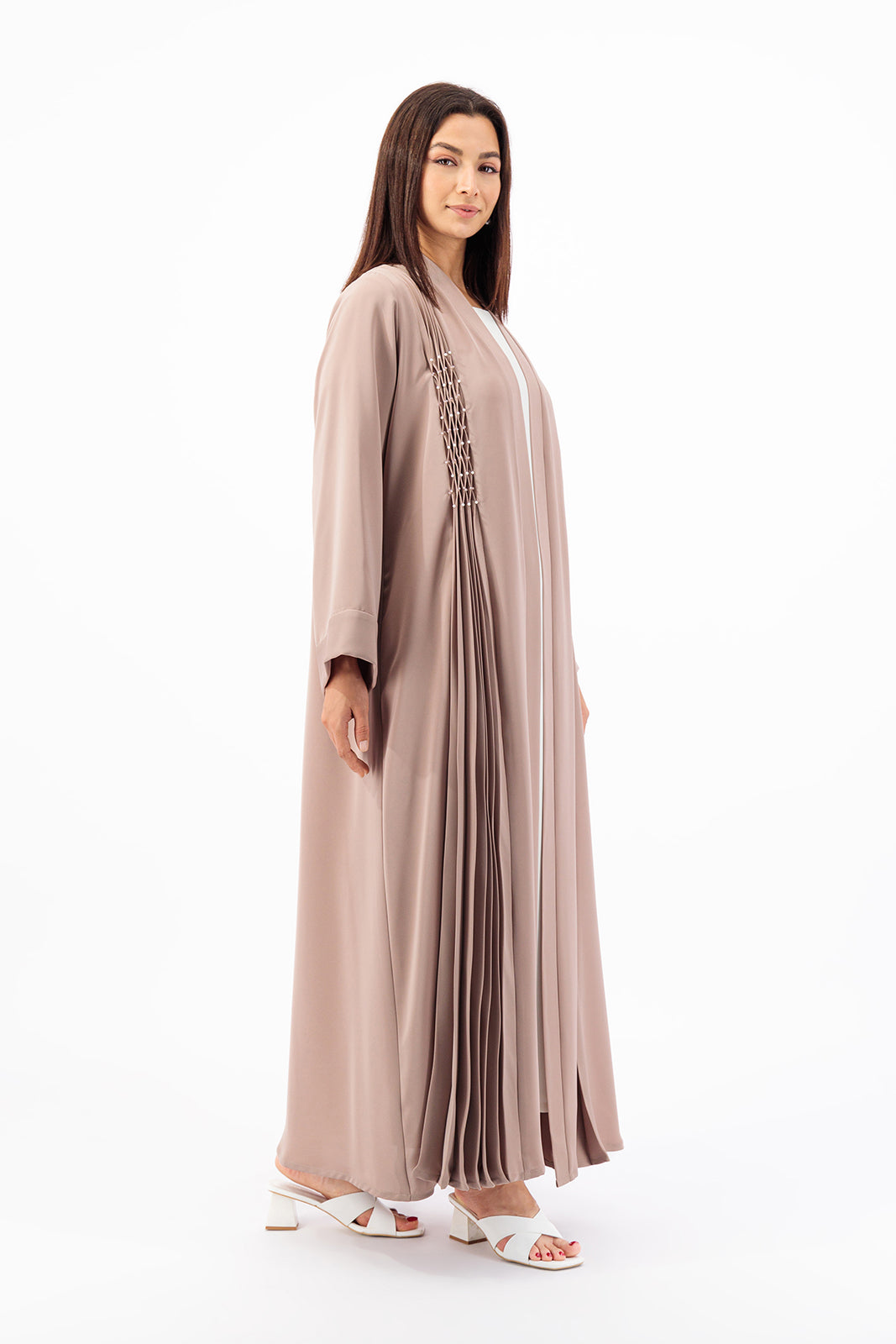 Smocking pleated Abaya
