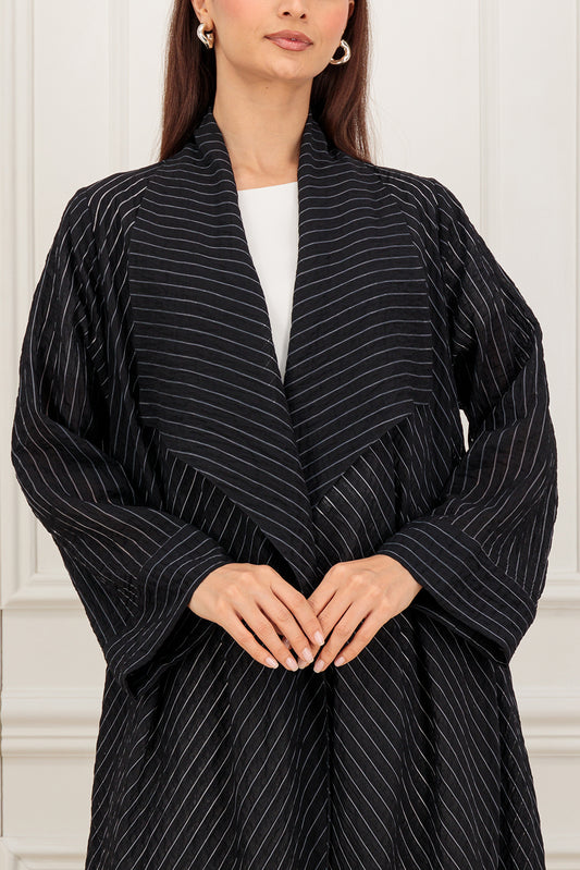 Striped organza fabric