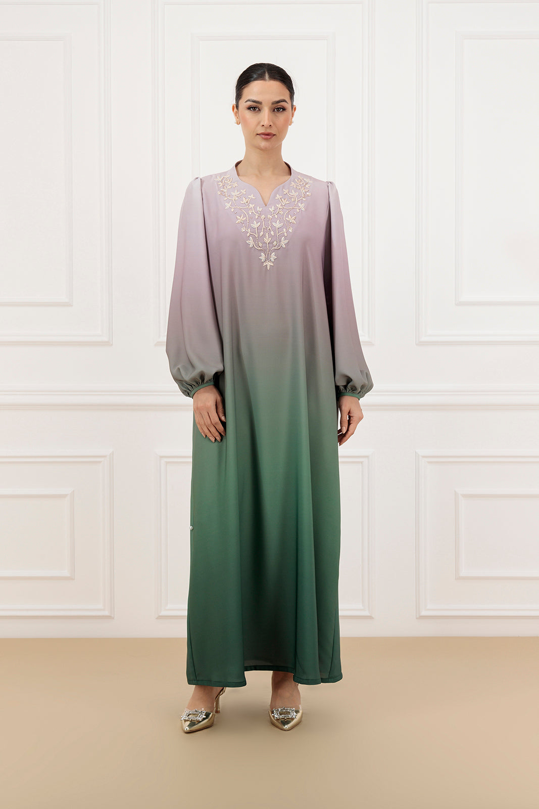 Embellished Ombre Dress