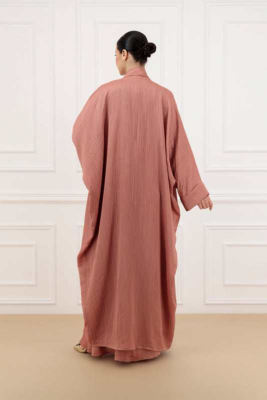 Pleated Chiffon Farasha Abaya