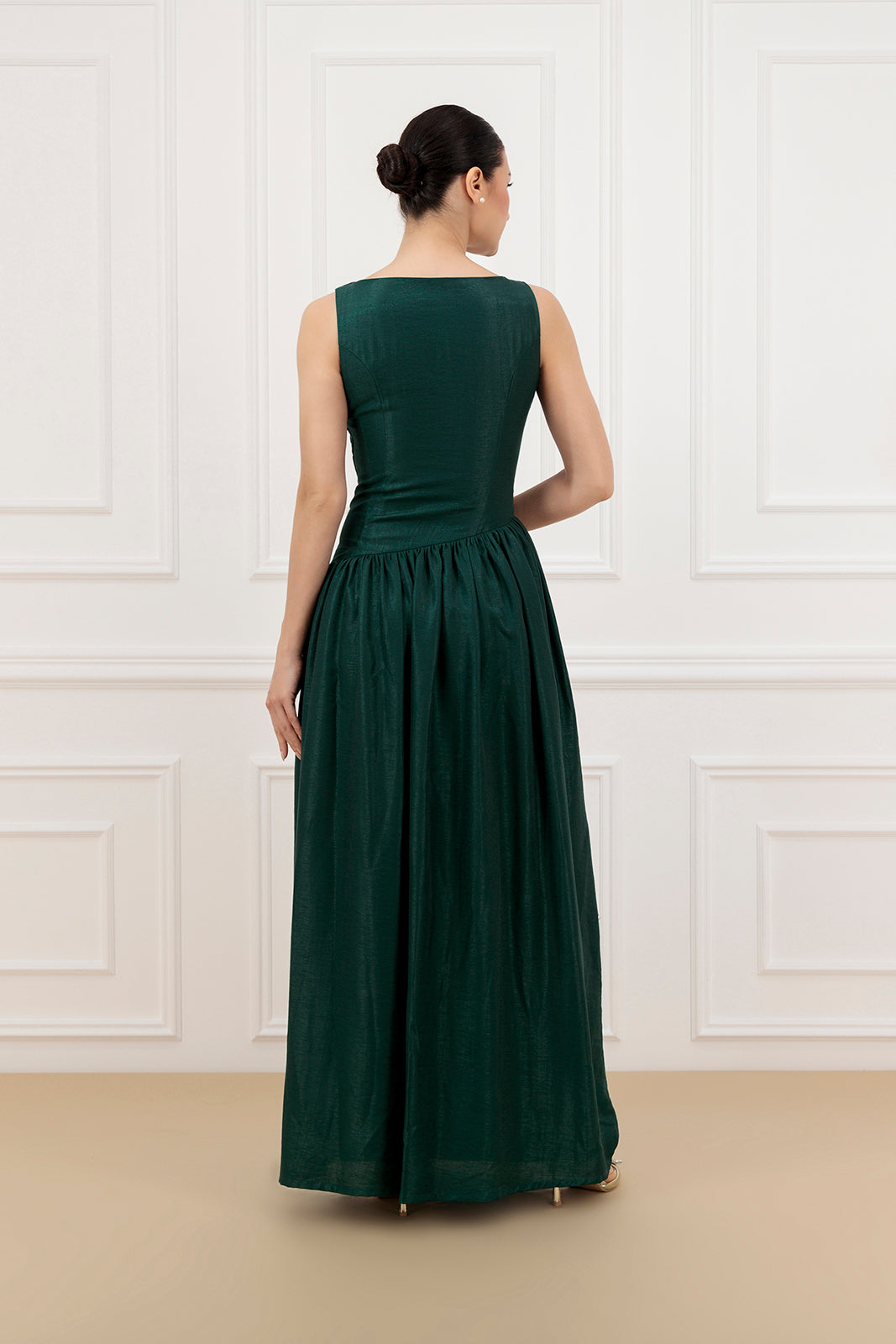Draped fitted dress