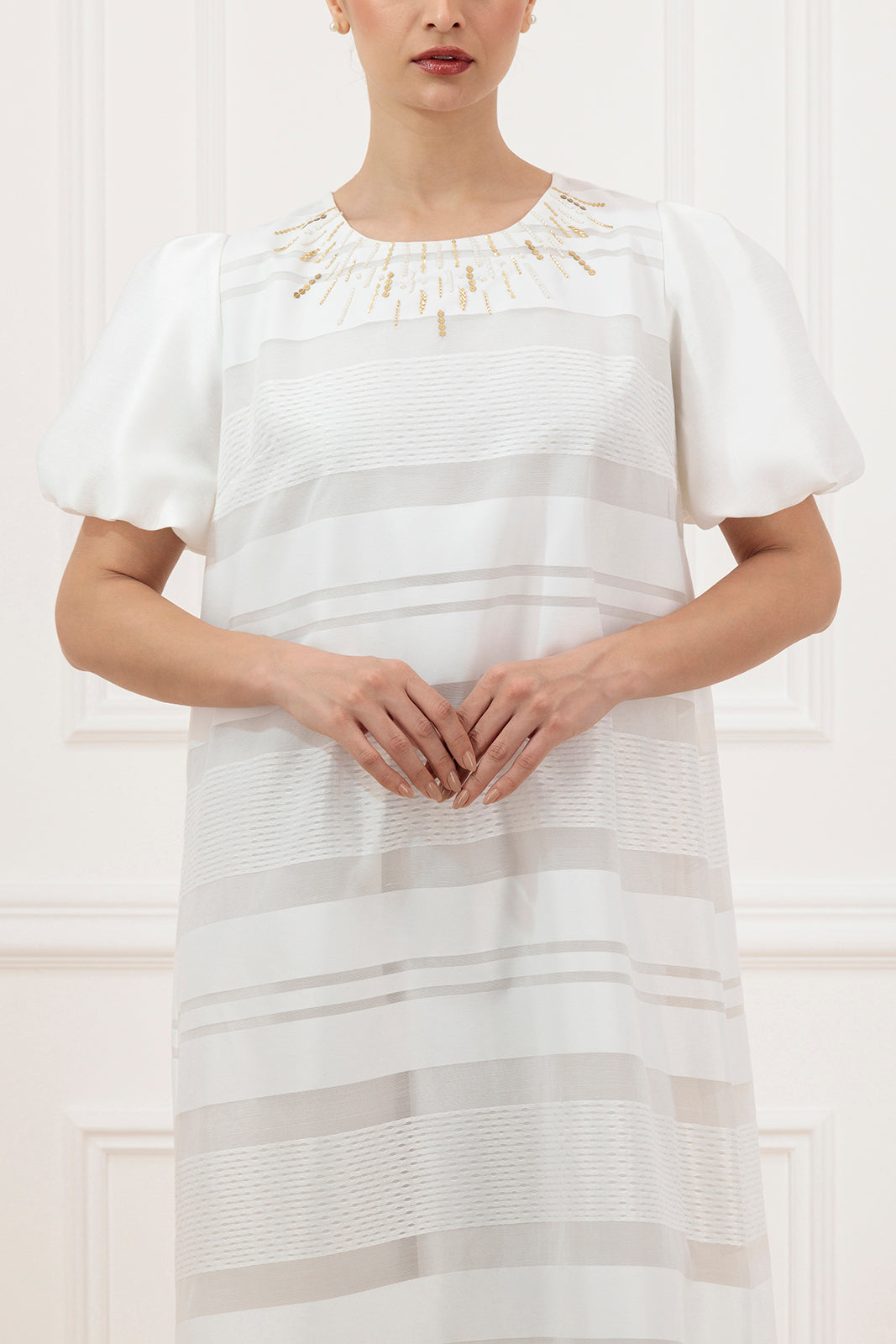 A line Jacquard dress