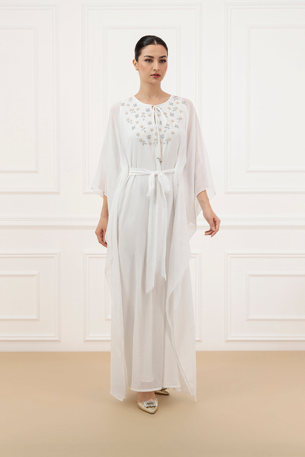 Wrinkle Chiffon Abaya & Dress Set
