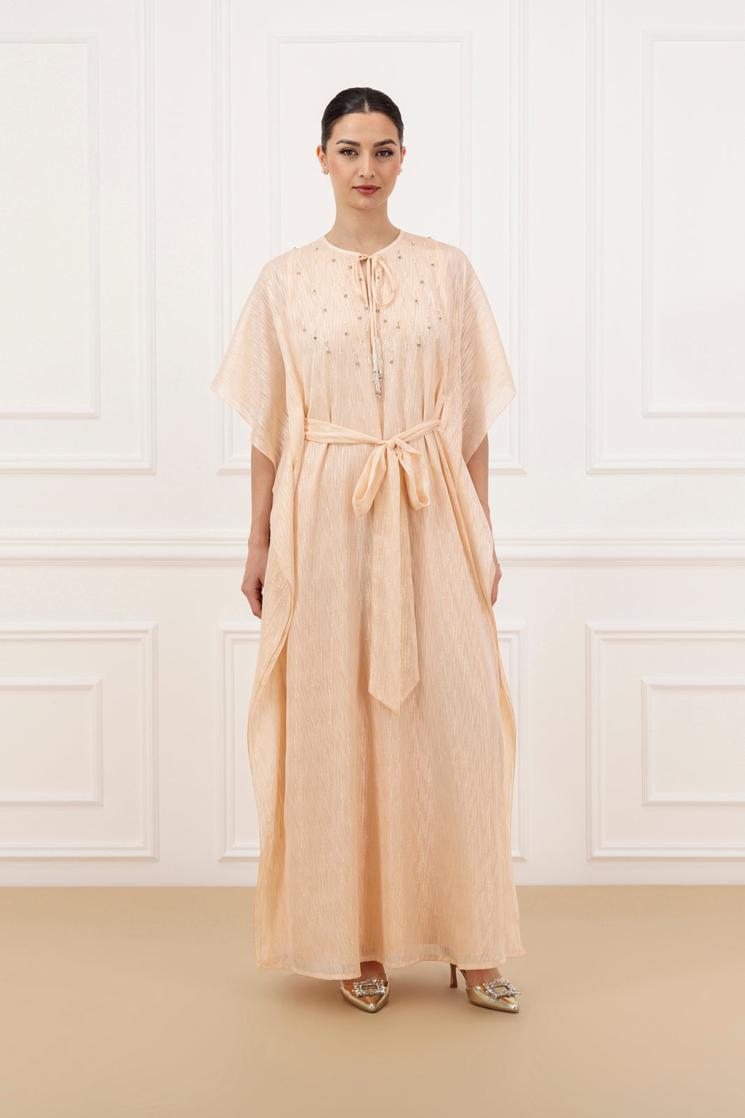 Wrinkle Chiffon Abaya & Dress Set