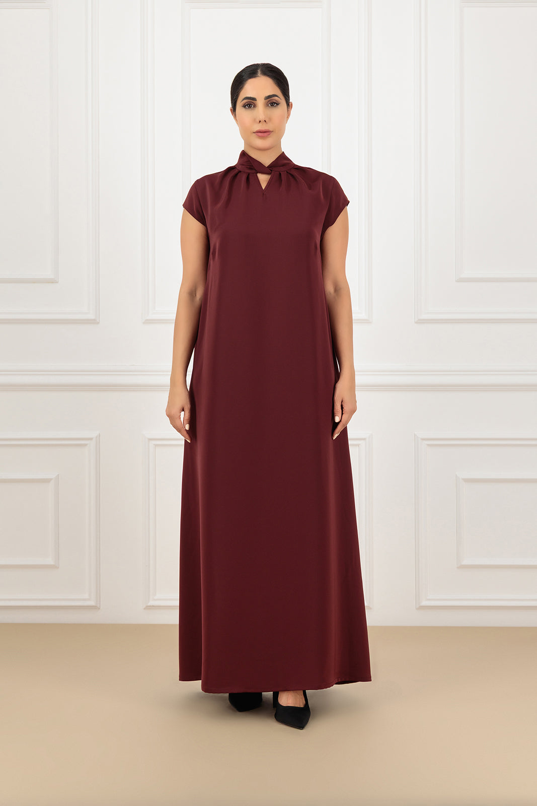 Overlap sleeves detail abaya (SET)