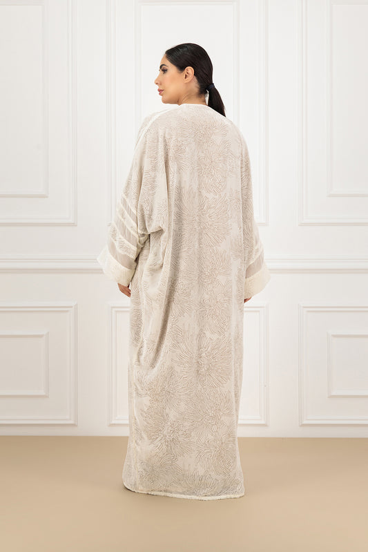 Textured Velvet Farasha Abaya