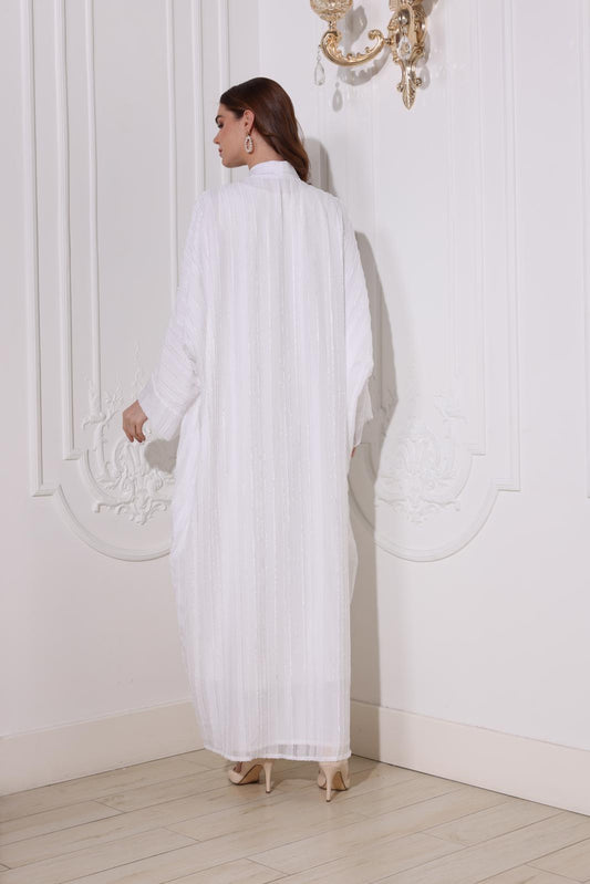 Striped Georgette abaya