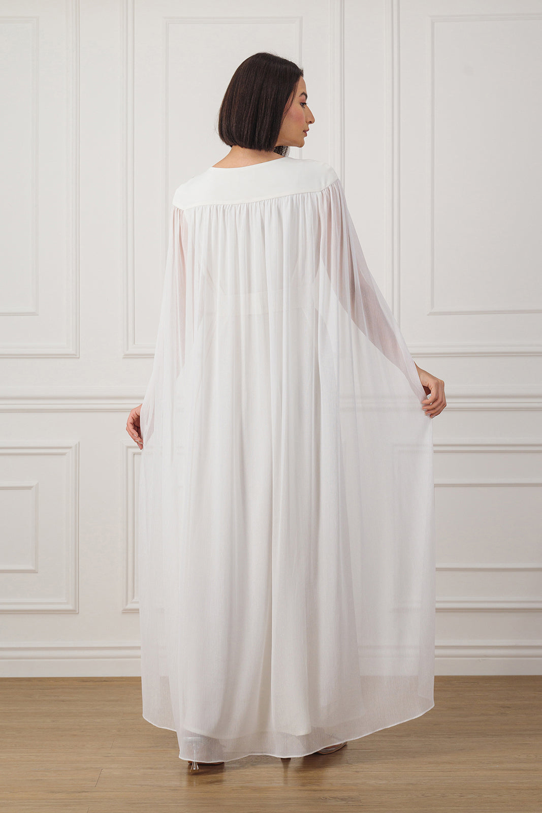 A-line cape maxi Dress
