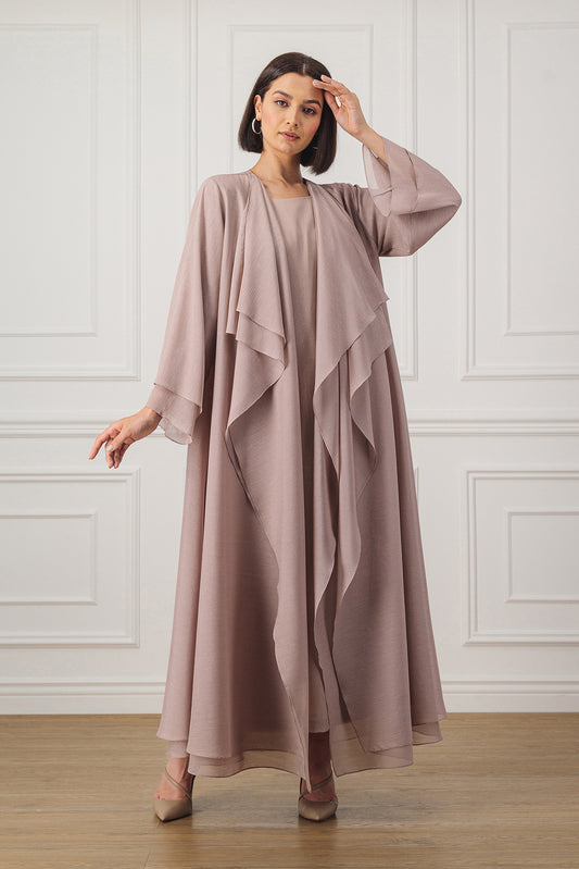 Water-fall collar Abaya
