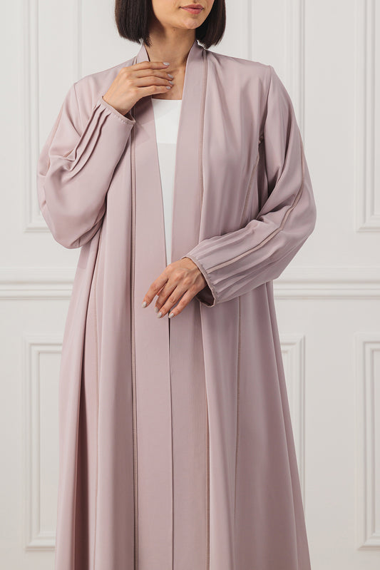 A-line Abaya with sleeve pintax detail