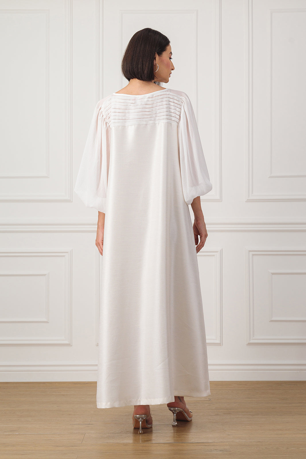A-line Dress with single pleats detail