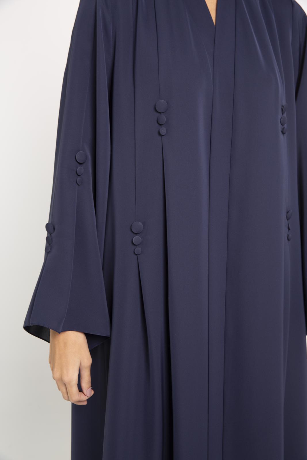 Abaya With Single Pleats Detail