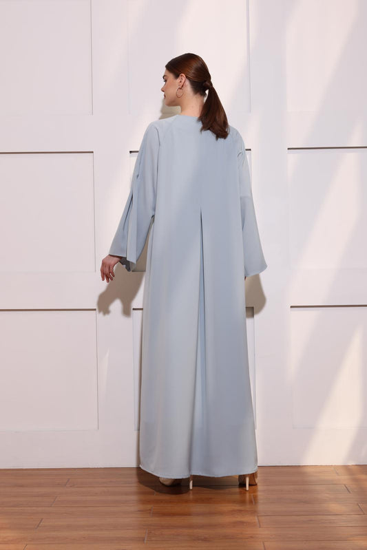 Round Neck buttoned abaya