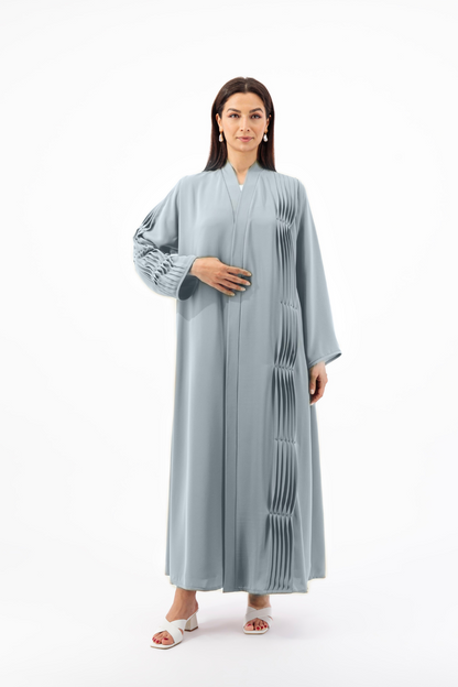 Asymmetrical single pleated Abaya
