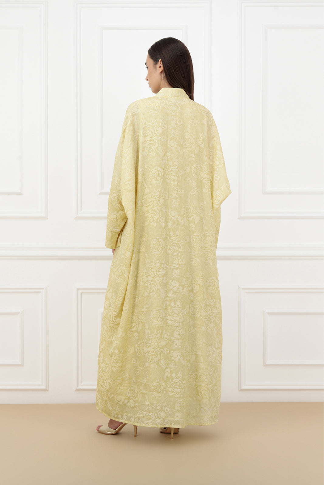 Floral Jacquard Farasha Abaya