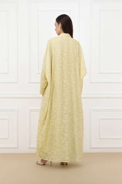 Floral Jacquard Farasha Abaya