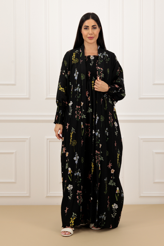 Floral Farasha Abaya (Set)