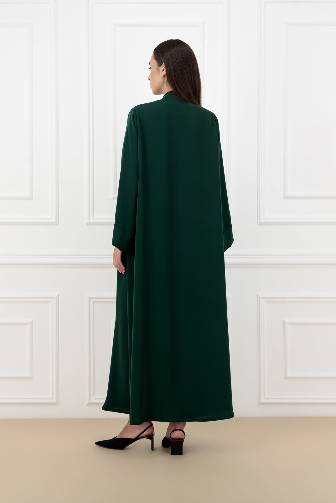 3D Embossed floral abaya