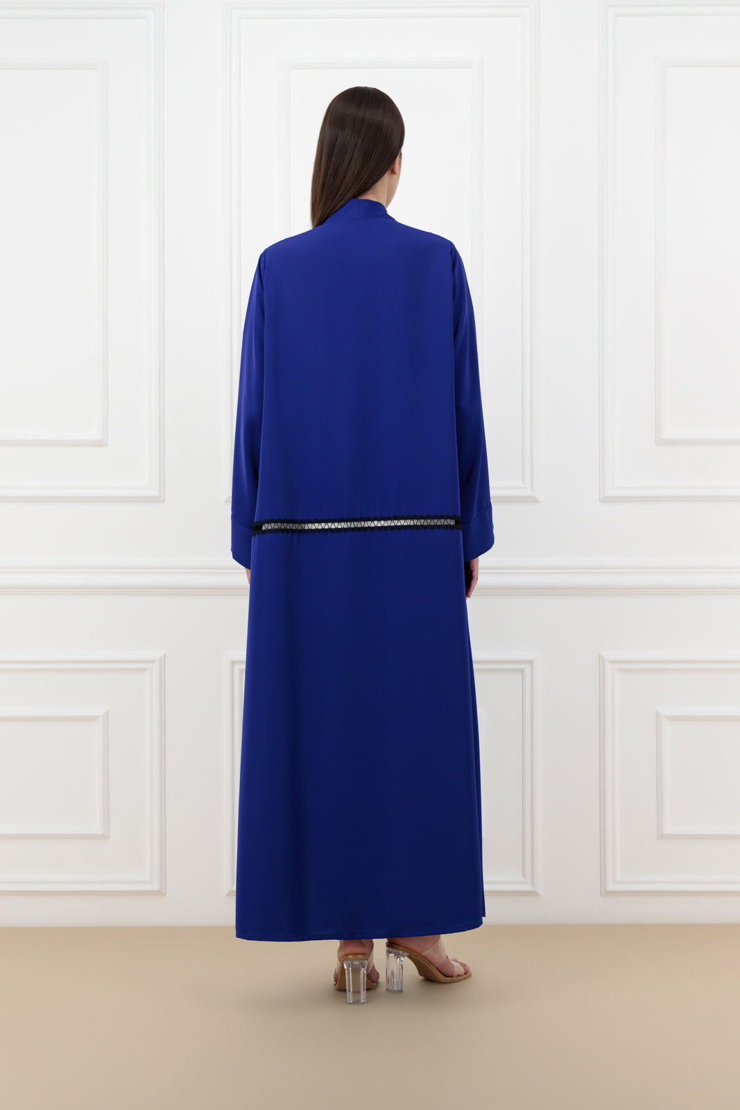 Lace embroidered abaya