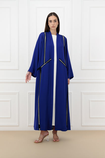 Lace embroidered abaya
