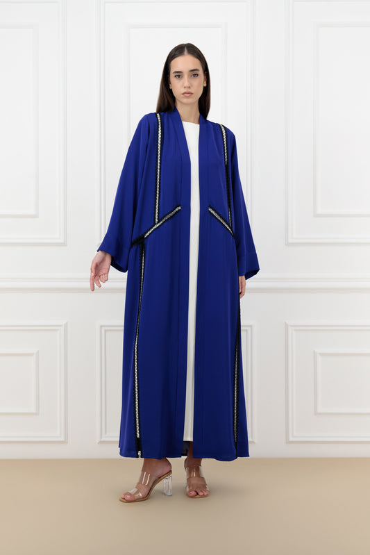 Lace embroidered abaya