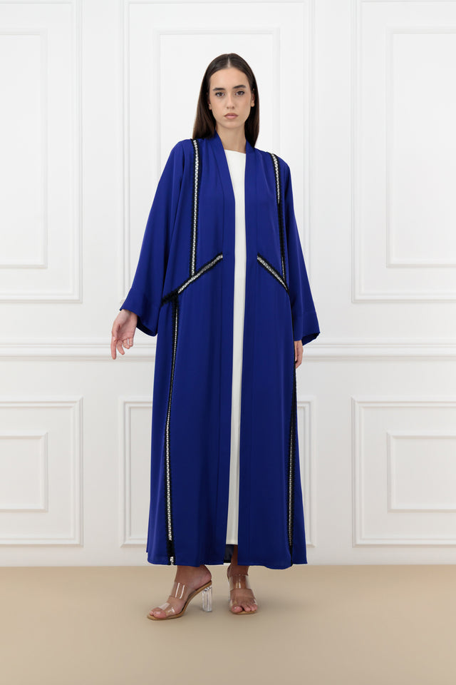 Lace embroidered abaya