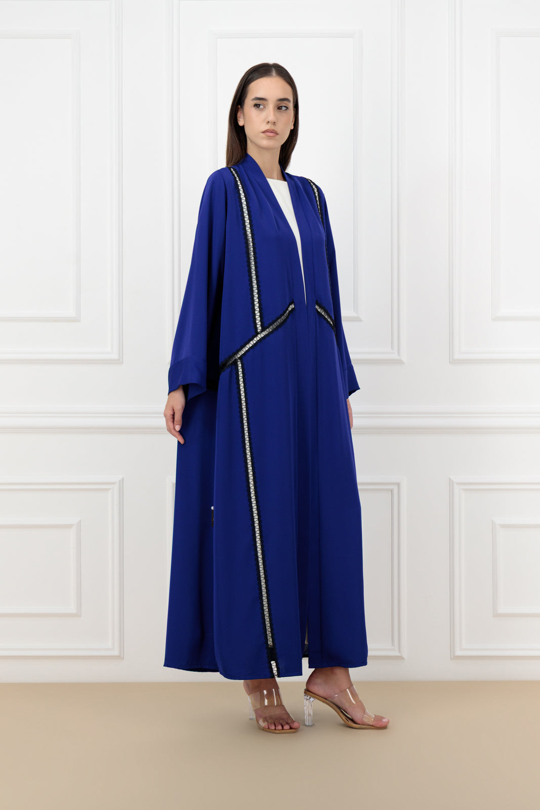 Lace embroidered abaya