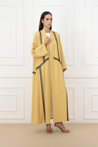 Lace embroidered abaya