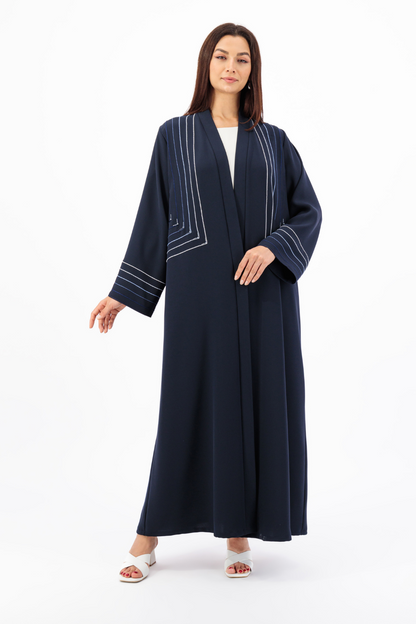 Ombre top stitch Abaya