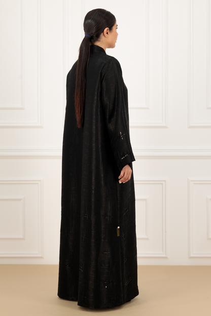 Embroidered Jacquard abaya