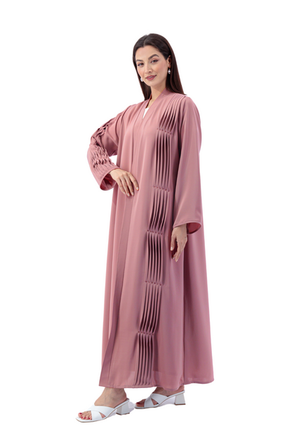 Asymmetrical single pleated Abaya