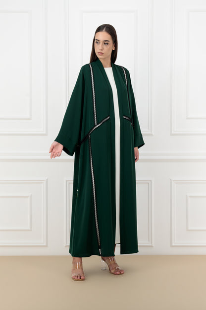 Lace embroidered abaya