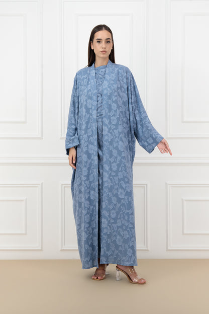 Floral silk Farasha Abaya