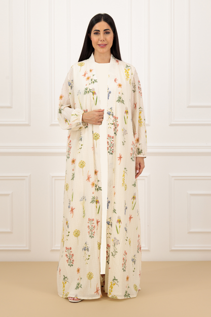 Floral classic cut abaya
