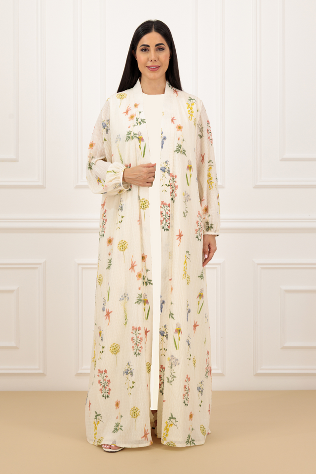 Floral classic cut abaya