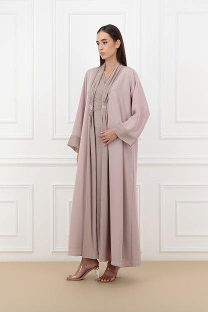 Embroidered pearl detail abaya