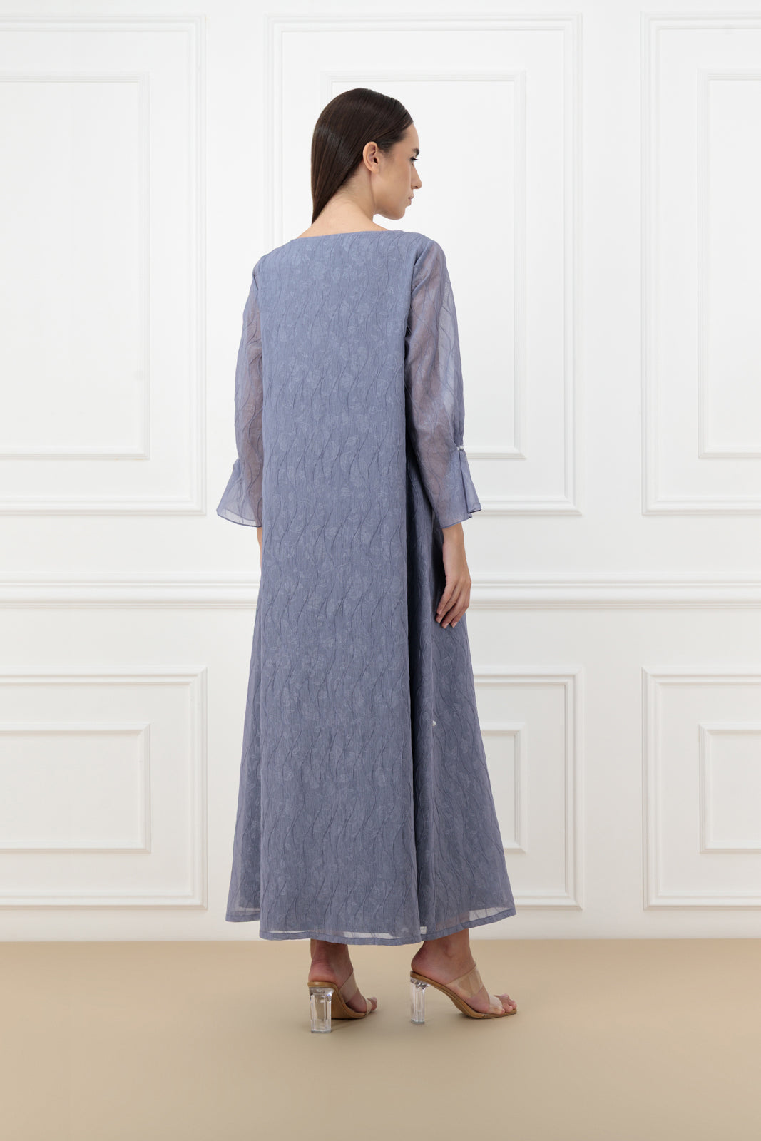 Pearl Embossed Organza Dress