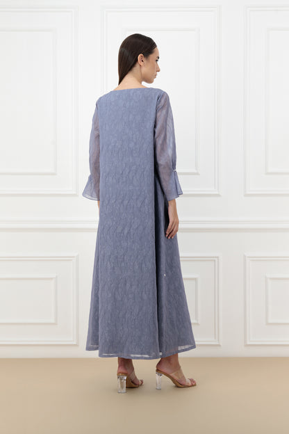 Pearl Embossed Organza Dress