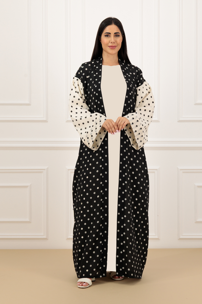 Polka Kimono style abaya