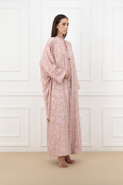 Floral silk Farasha Abaya