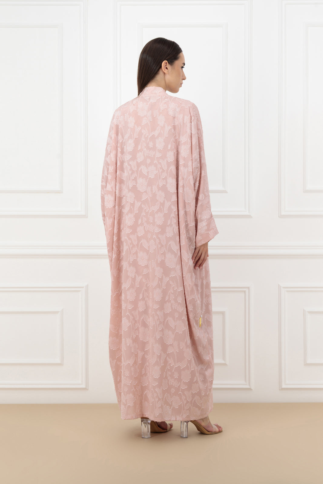 Floral silk Farasha Abaya