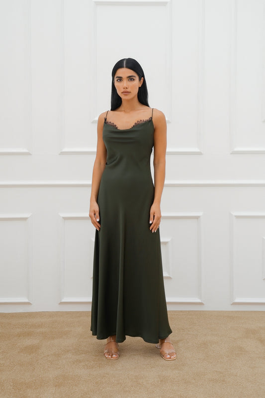 Strap silk dress