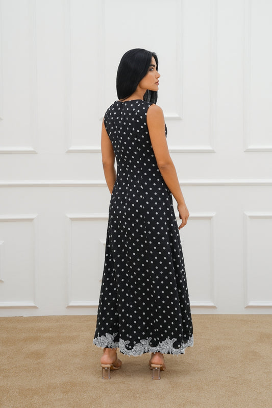 Lace polka dress