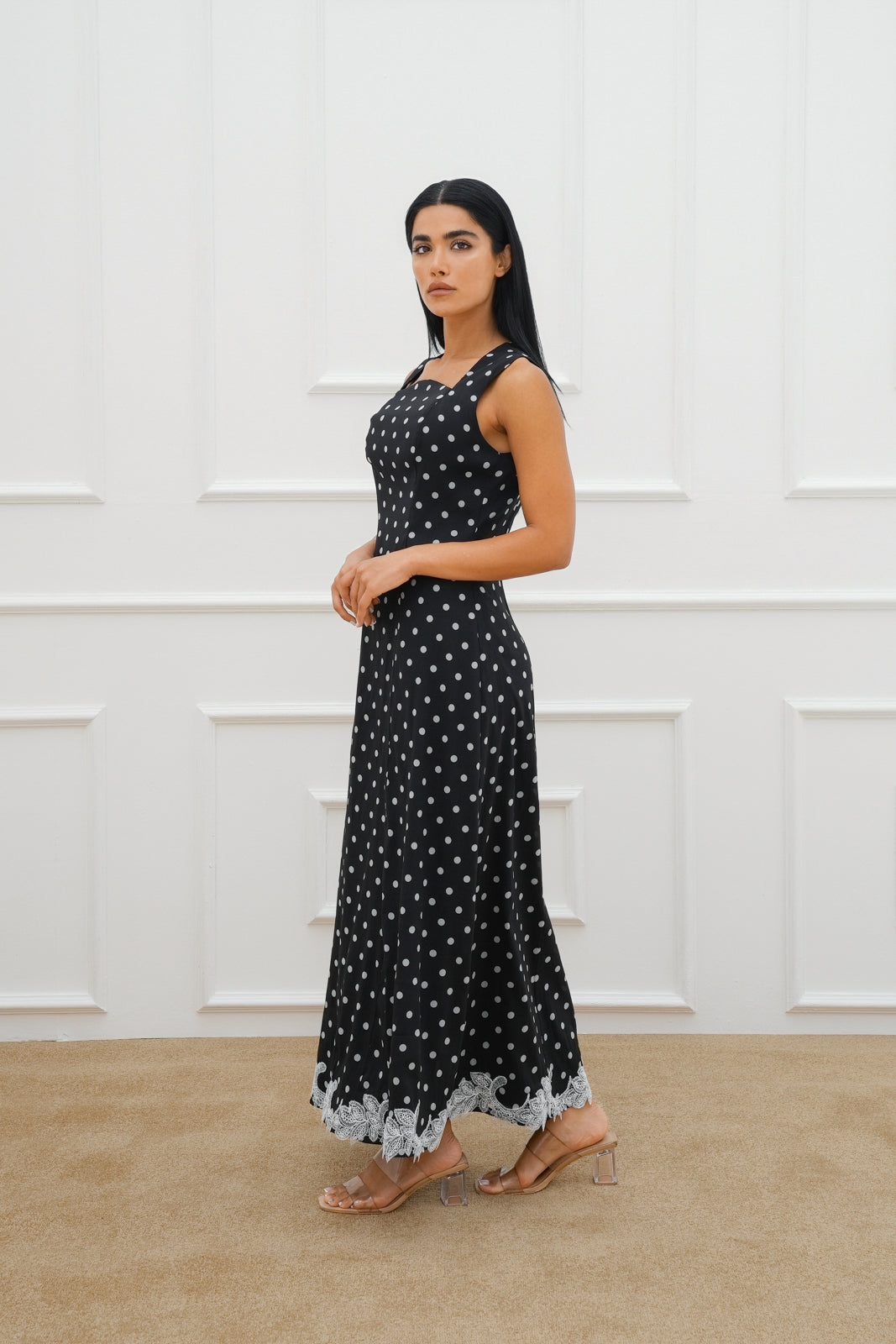 Lace polka dress