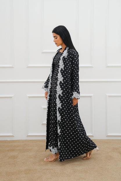 Lace Polka abaya